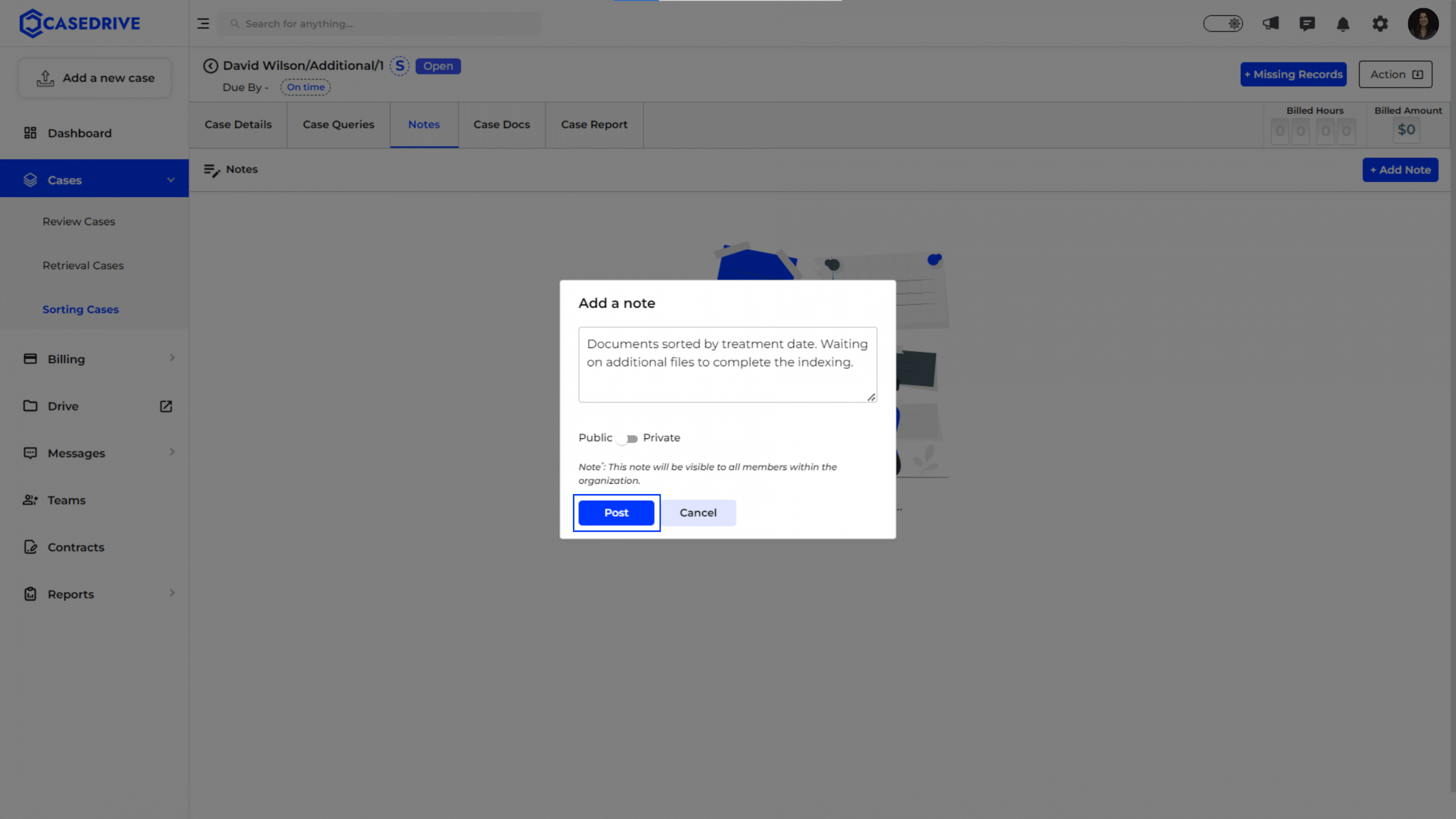 sorting case status_ Open-8