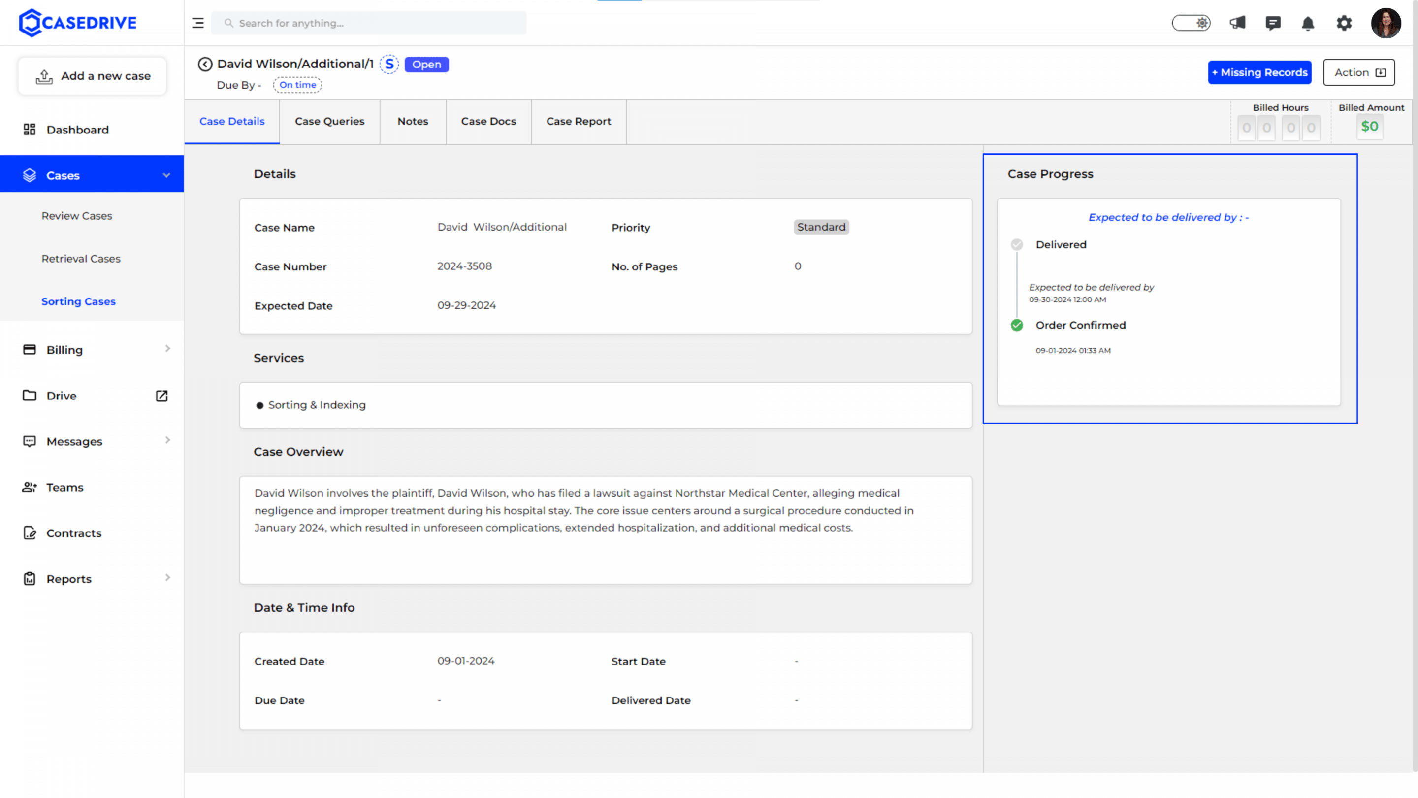 sorting case status_ Open-5