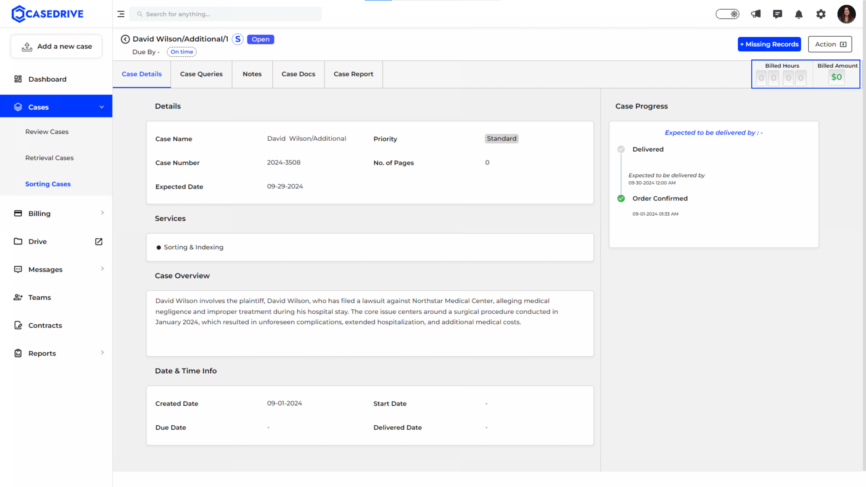 sorting case status_ Open-4