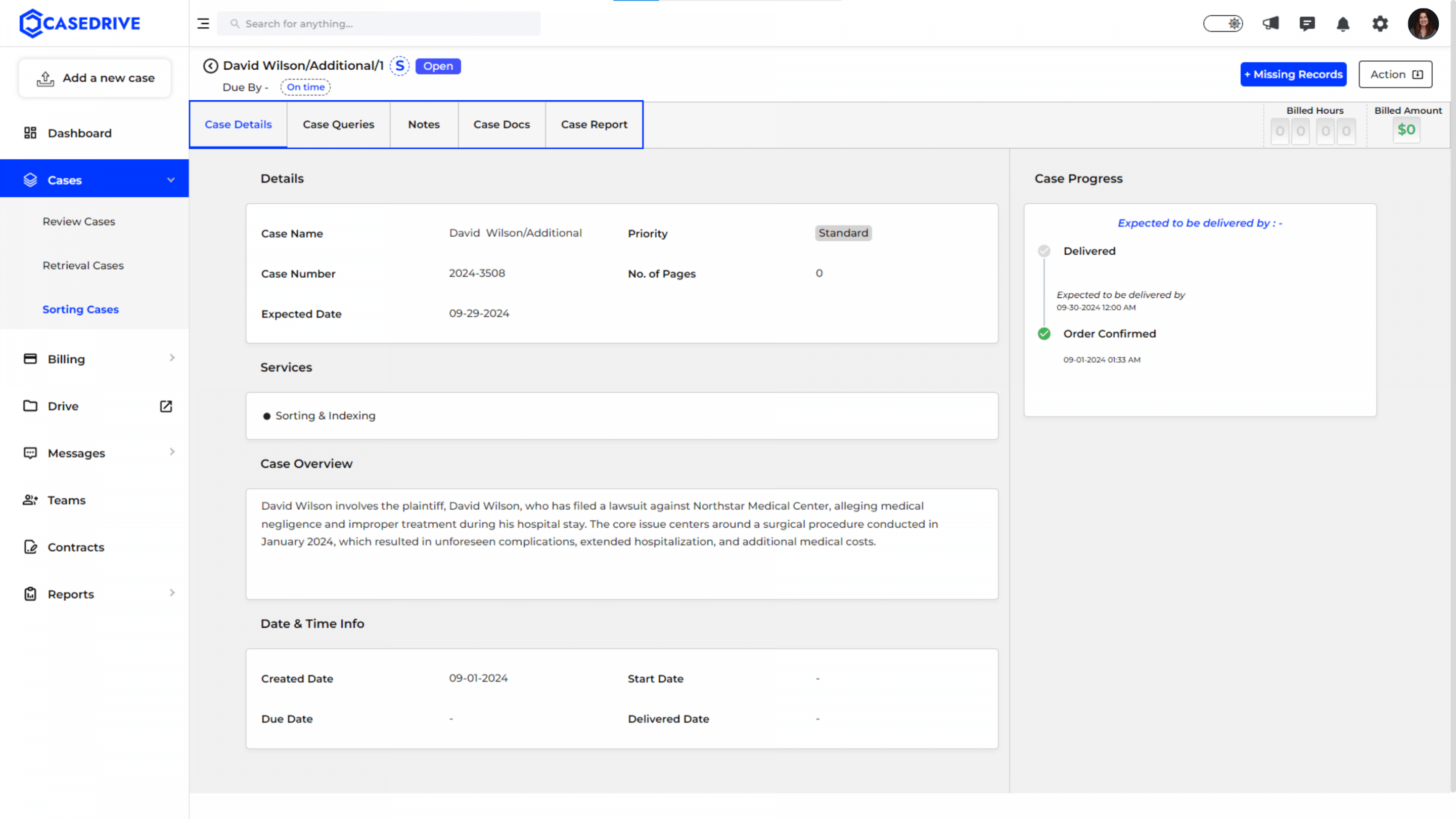 sorting case status_ Open-3